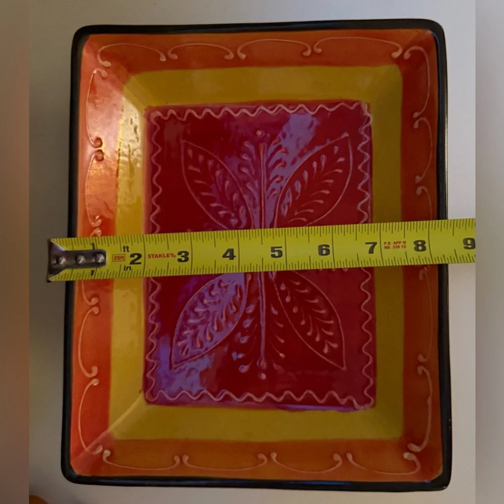 Crate & Barrel glazed terracotta baking dish. 10”x8.5”